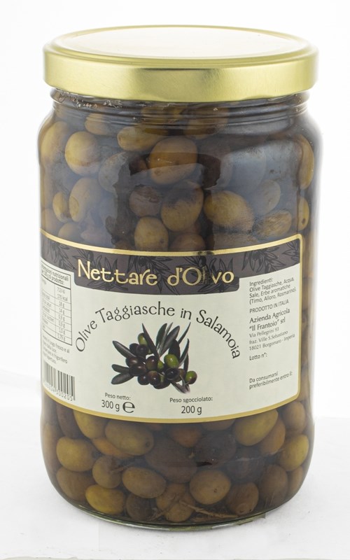 Olive Snocciolate Taggiasche in Evo 300 gr.